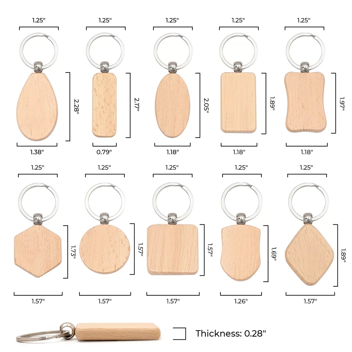 Wooden Keychain