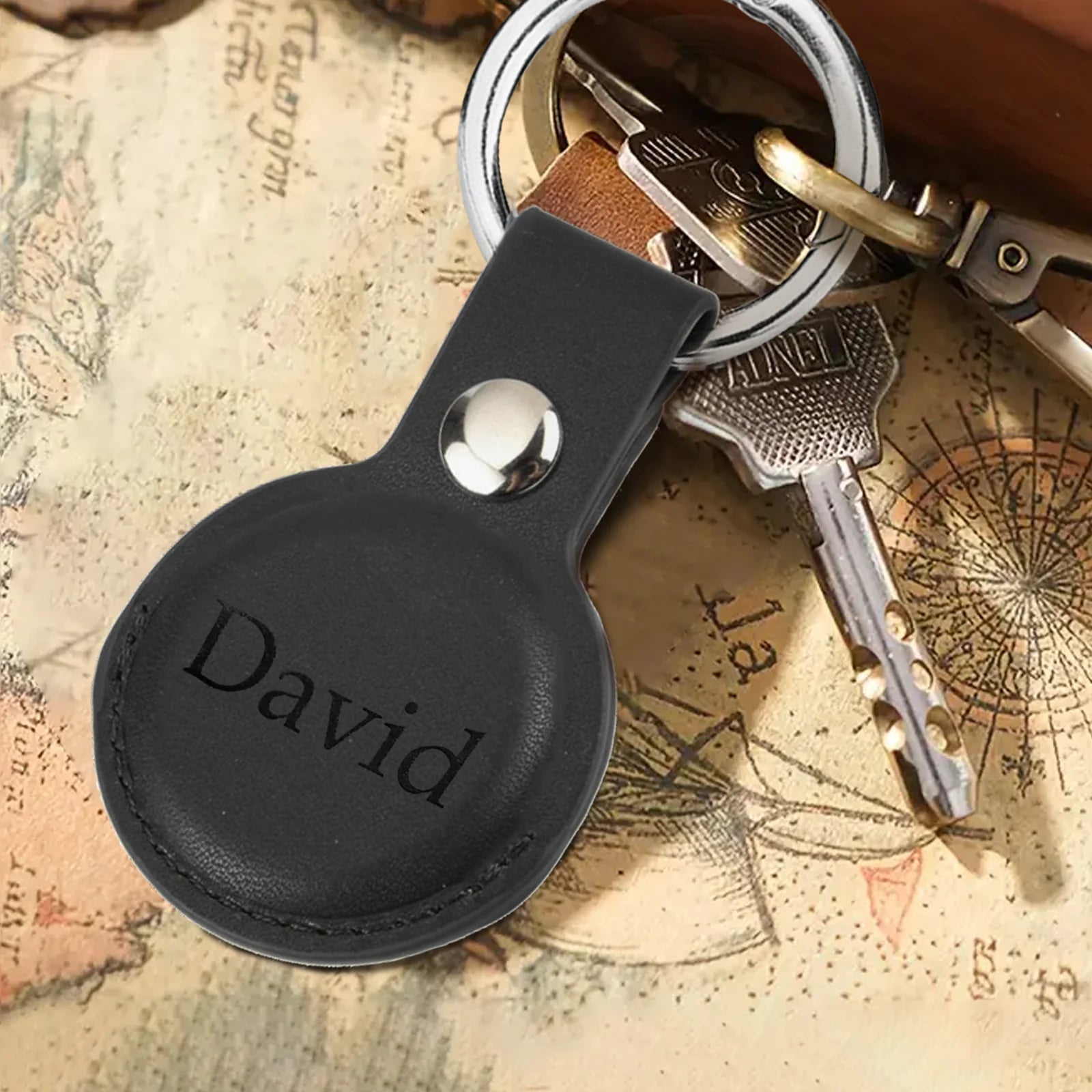 Leather Airtag Holder