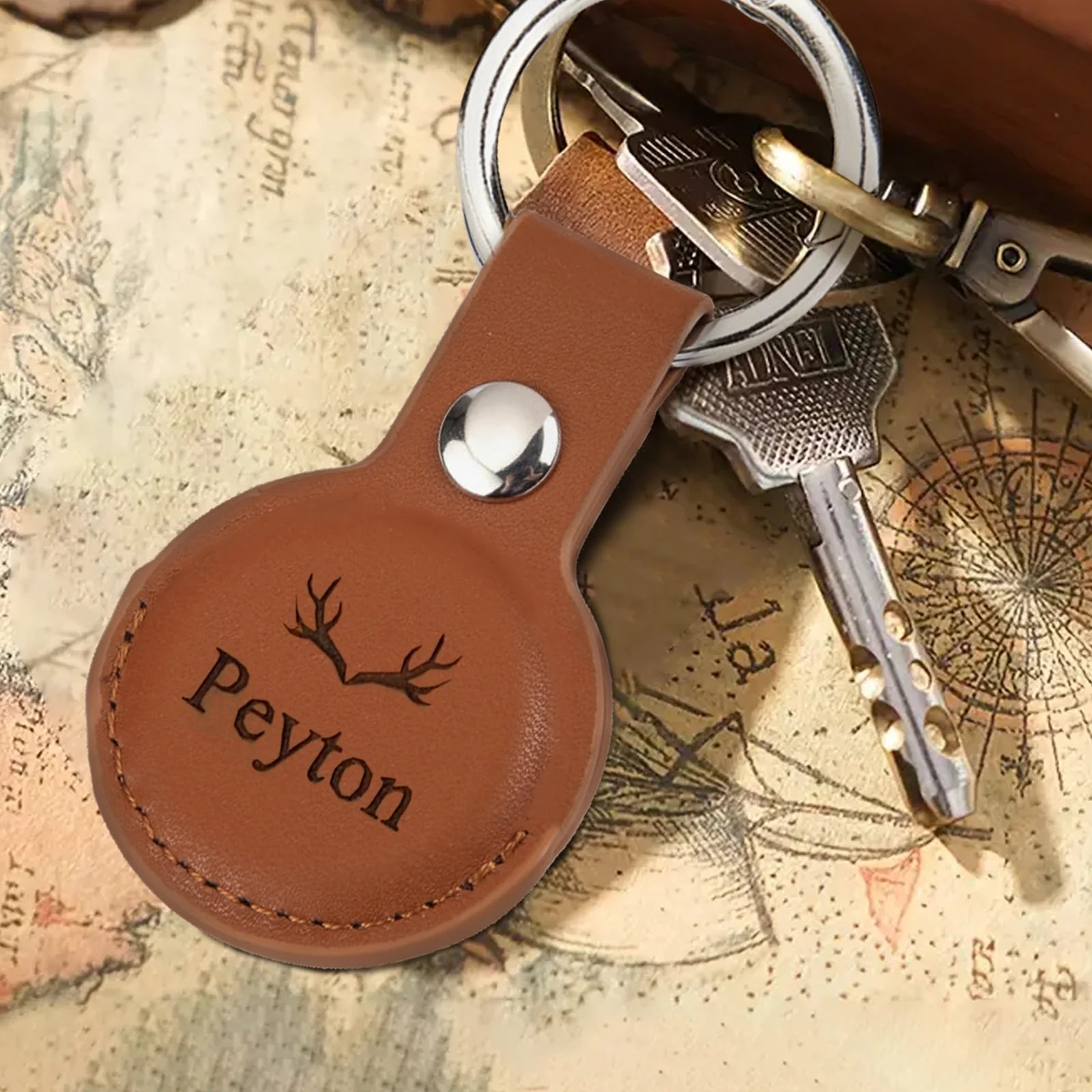 Leather Airtag Holder