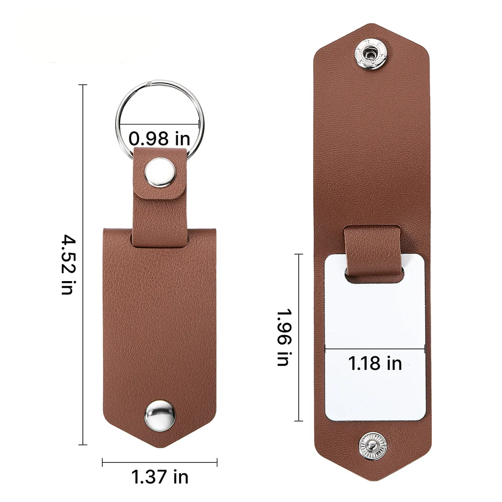 Leather Keychain with Picture Frame